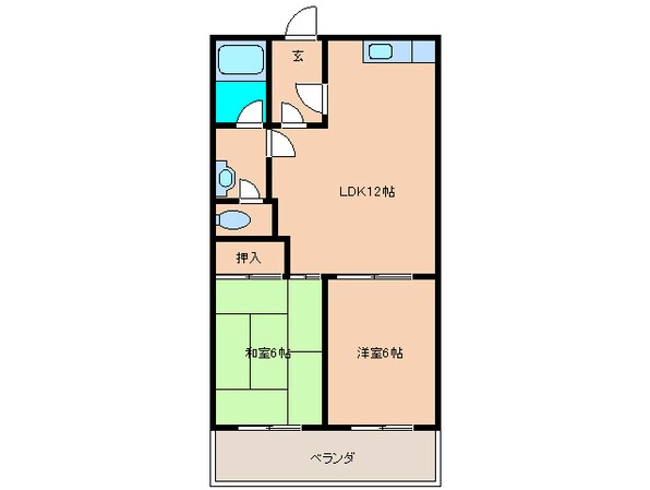 クリスタル長居の物件間取画像